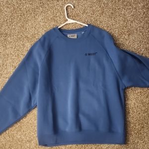 G West - Mens Size Large Blue Crewneck